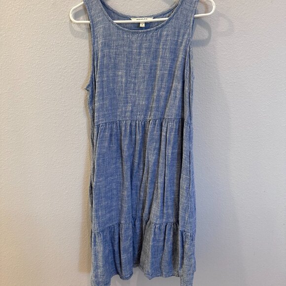 Tiered Linen Blend Dress (M) - Picture 2 of 5